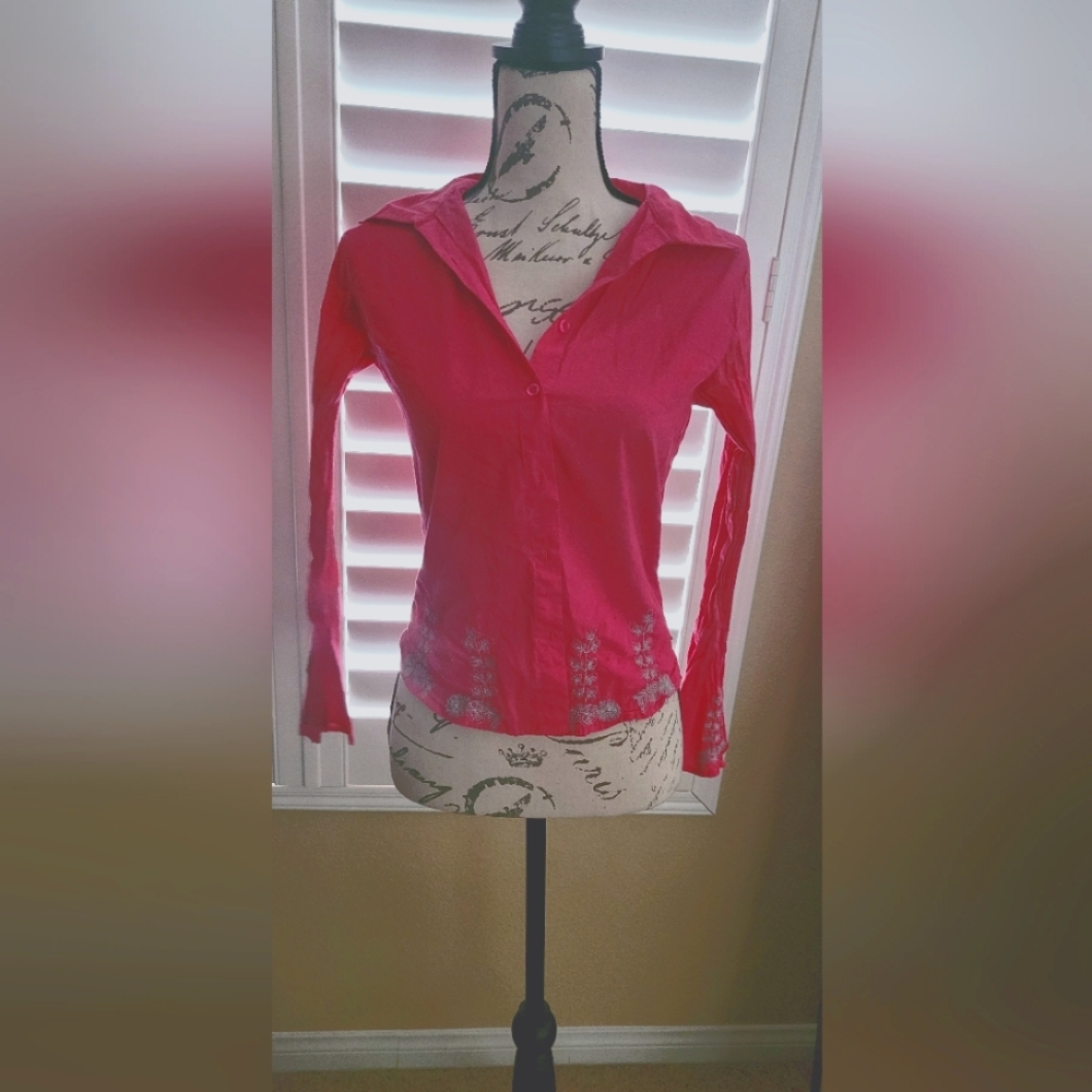 Guess Button Down With Bold Embroidy - image 1